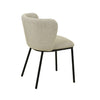 Marli | Grey Modern Metal Fabric Dining Chairs | Set of 2