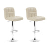 Marsden | Contemporary Swivel Fabric PU Leather Bar Stools | Set Of 2