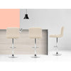 Marsden | Contemporary Swivel Fabric PU Leather Bar Stools | Set Of 2