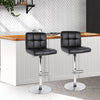 Marsden | Contemporary Swivel Fabric PU Leather Bar Stools | Set Of 2