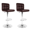 Marsden | Contemporary Swivel Fabric PU Leather Bar Stools | Set Of 2