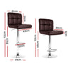 Marsden | Contemporary Swivel Fabric PU Leather Bar Stools | Set Of 2