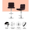 Marsden | Contemporary Swivel Fabric PU Leather Bar Stools | Set Of 2