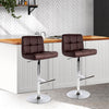 Marsden | Contemporary Swivel Fabric PU Leather Bar Stools | Set Of 2