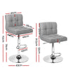 Marsden | Contemporary Swivel Fabric PU Leather Bar Stools | Set Of 2