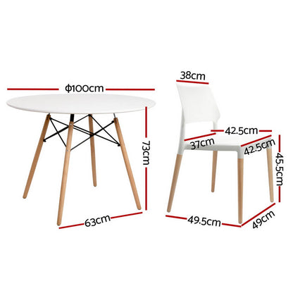 Mayfair Minerva | Modern White Round Dining Table Set