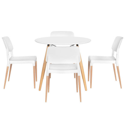 Mayfair Minerva | Modern White Round Dining Table Set