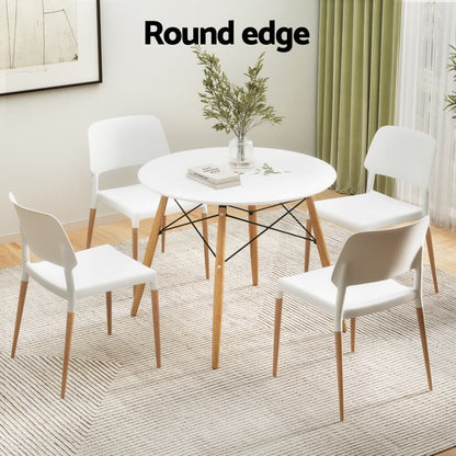 Mayfair Minerva | Modern White Round Dining Table Set