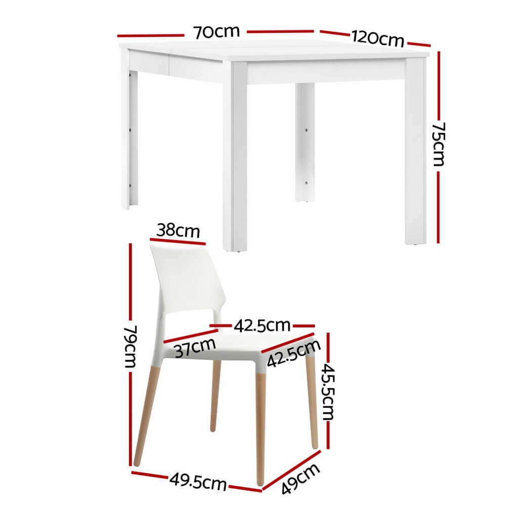 Mayfair | Nouvelle White Contemporary Wooden Dining Table Set | White