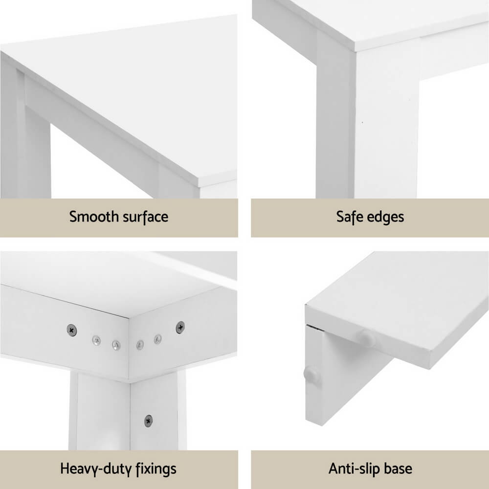 Mayfair | Nouvelle White Contemporary Wooden Dining Table Set | White