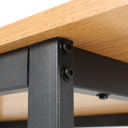 Industrial Natural 6 Seater 150cm Rectangular Wooden Dining Table | Natural