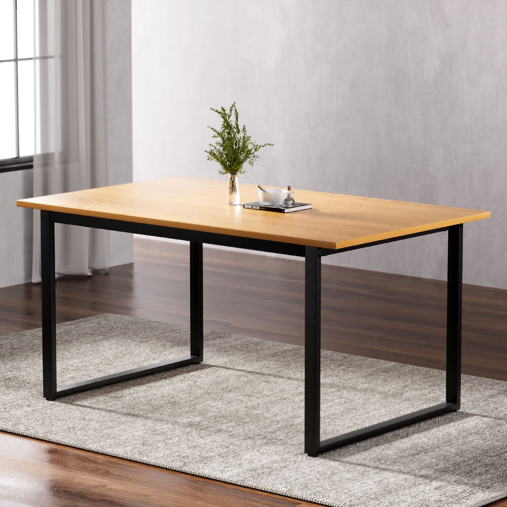 Industrial Natural 6 Seater 150cm Rectangular Wooden Dining Table | Natural