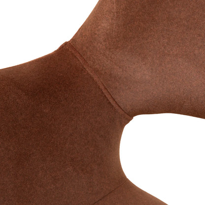 Mebbin | Modern Red Bronze Fabric Dining Chair With Arms | Set Of 2 | Red Bronze