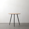Melville | Natural & Black Metal 80cm Wooden Round Table