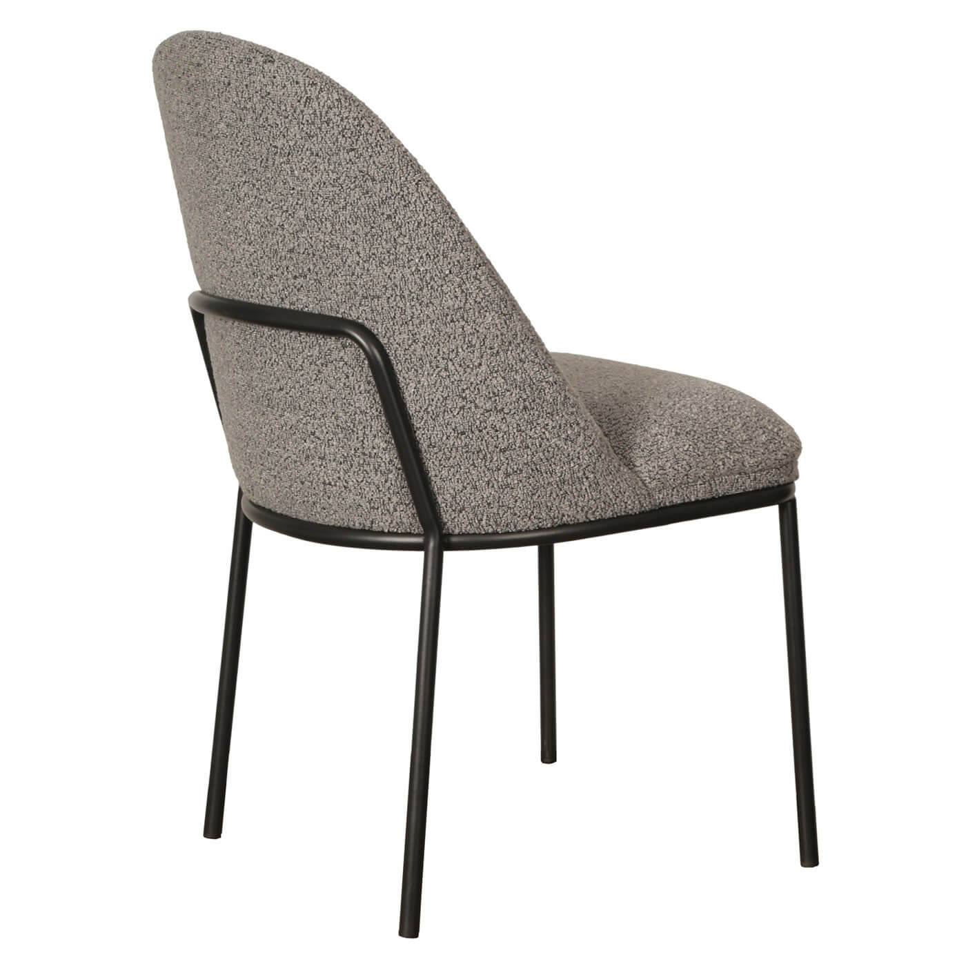 Meridian | Contemporary Boucle Fabric Dining Chairs | Set Of 2 | Slate Grey