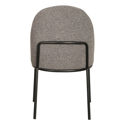 Meridian | Contemporary Boucle Fabric Dining Chairs | Set Of 2 | Slate Grey