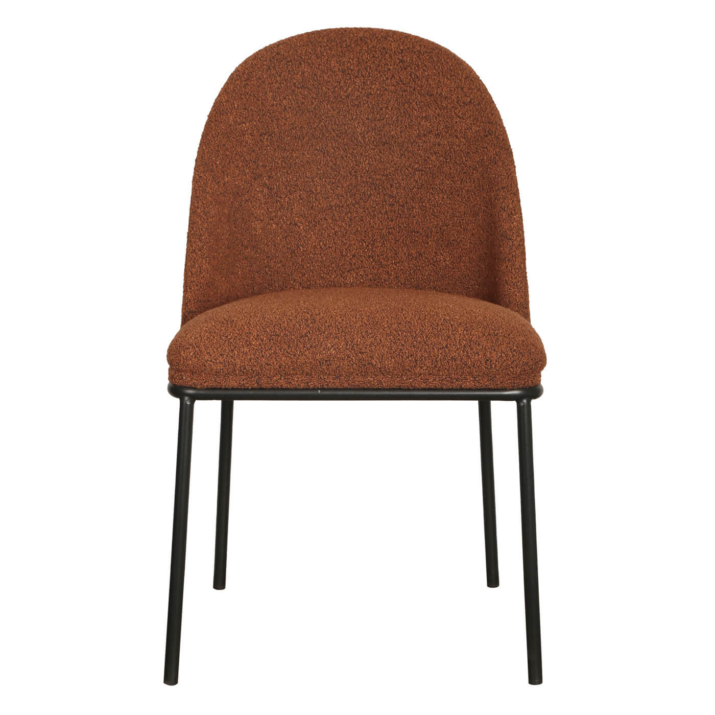 Meridian | Contemporary Boucle Fabric Dining Chairs | Set Of 2 | Terracotta