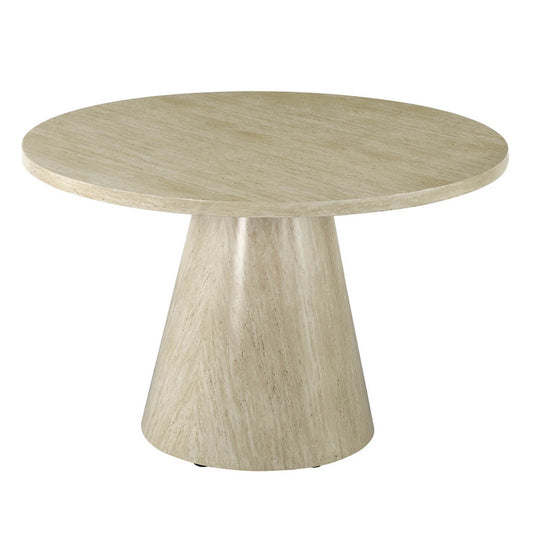Meridian | French Fawn Modern 120cm Wooden Round Dining Table | Fawn