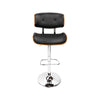 Merricks | Modern Swivel Black & White PU Leather Wooden Bar Stools | Set Of 2