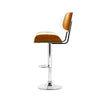 Merricks | Modern Swivel Black & White PU Leather Wooden Bar Stools | Set Of 2