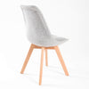 Minerva | Scandinavian Grey Fabric Wooden Dining Chairs | Set Of 2