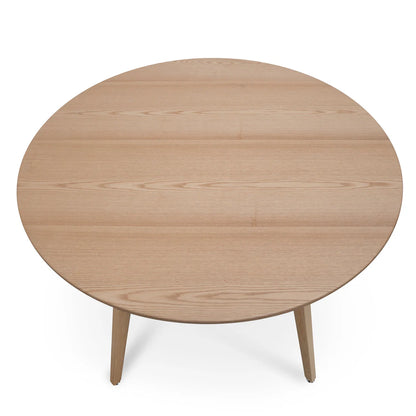 Missouri | 4 Seater Natural Black Wooden Round Dining Table | Natural