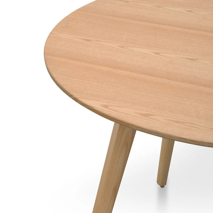 Missouri | 4 Seater Natural Black Wooden Round Dining Table | Natural