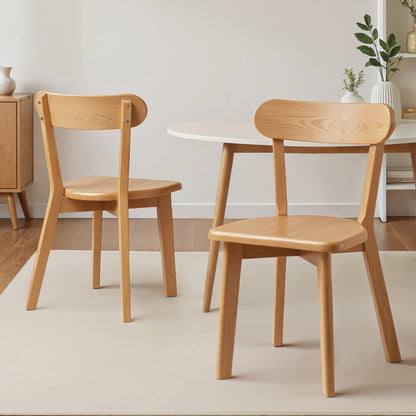 Montague | Country Coastal Natural Wooden Dining Chairs | Set Of 2 | Natural