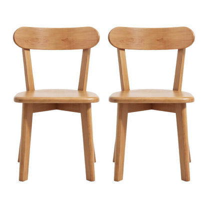 Montague | Country Coastal Natural Wooden Dining Chairs | Set Of 2 | Natural