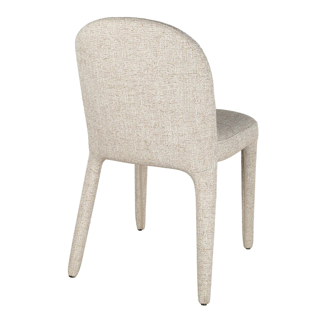 Monterey | Modern Coastal Metal Beige Fabric Dining Chairs | Set Of 2 | Beige