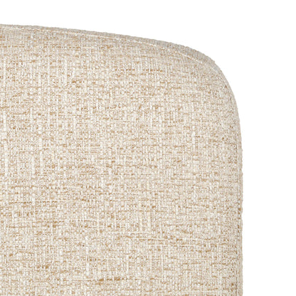 Monterey | Modern Coastal Metal Beige Fabric Dining Chairs | Set Of 2 | Beige