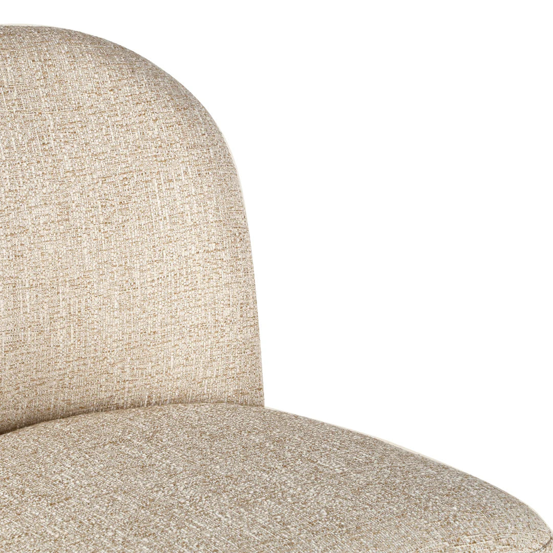Monterey | Modern Coastal Metal Beige Fabric Dining Chairs | Set Of 2 | Beige