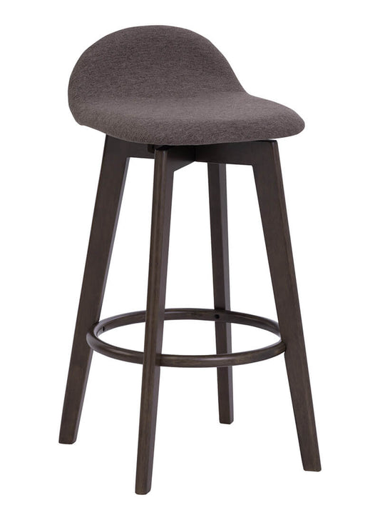 Monterey | Modern Mid Century Wooden Fabric Bar Stool | Walnut