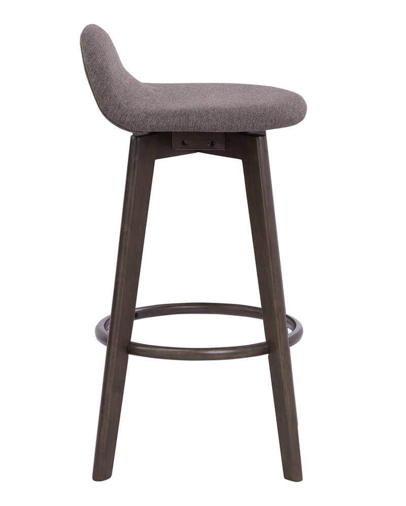 Monterey | Modern Mid Century Wooden Fabric Bar Stool | Walnut