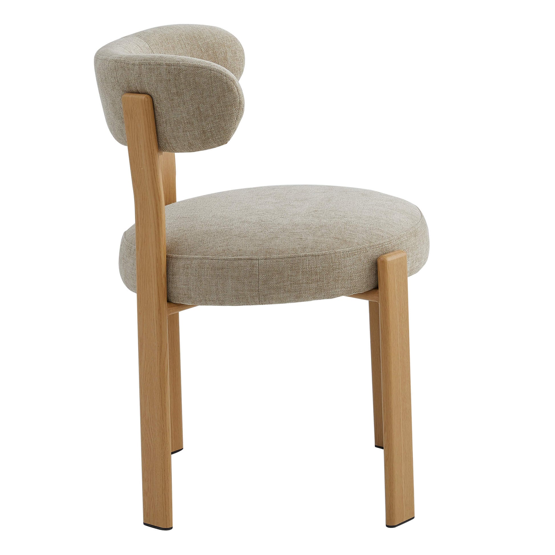 Montessa | Modern Metal Fabric Dining Chairs | Set Of 2 | Beige Natural