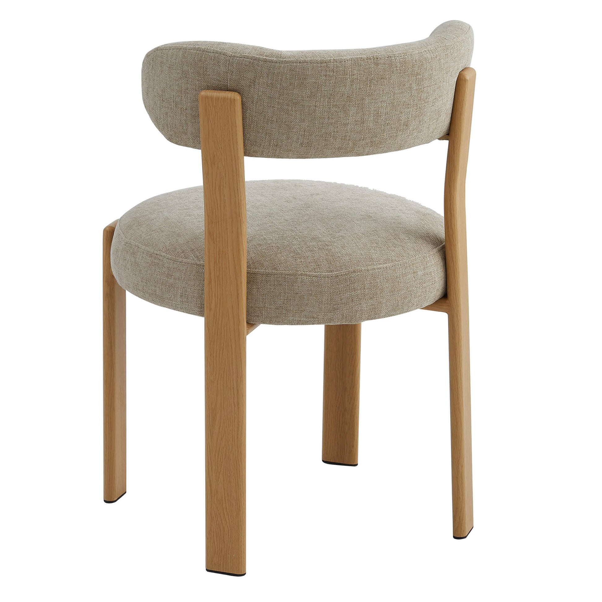Montessa | Modern Metal Fabric Dining Chairs | Set Of 2 | Beige Natural