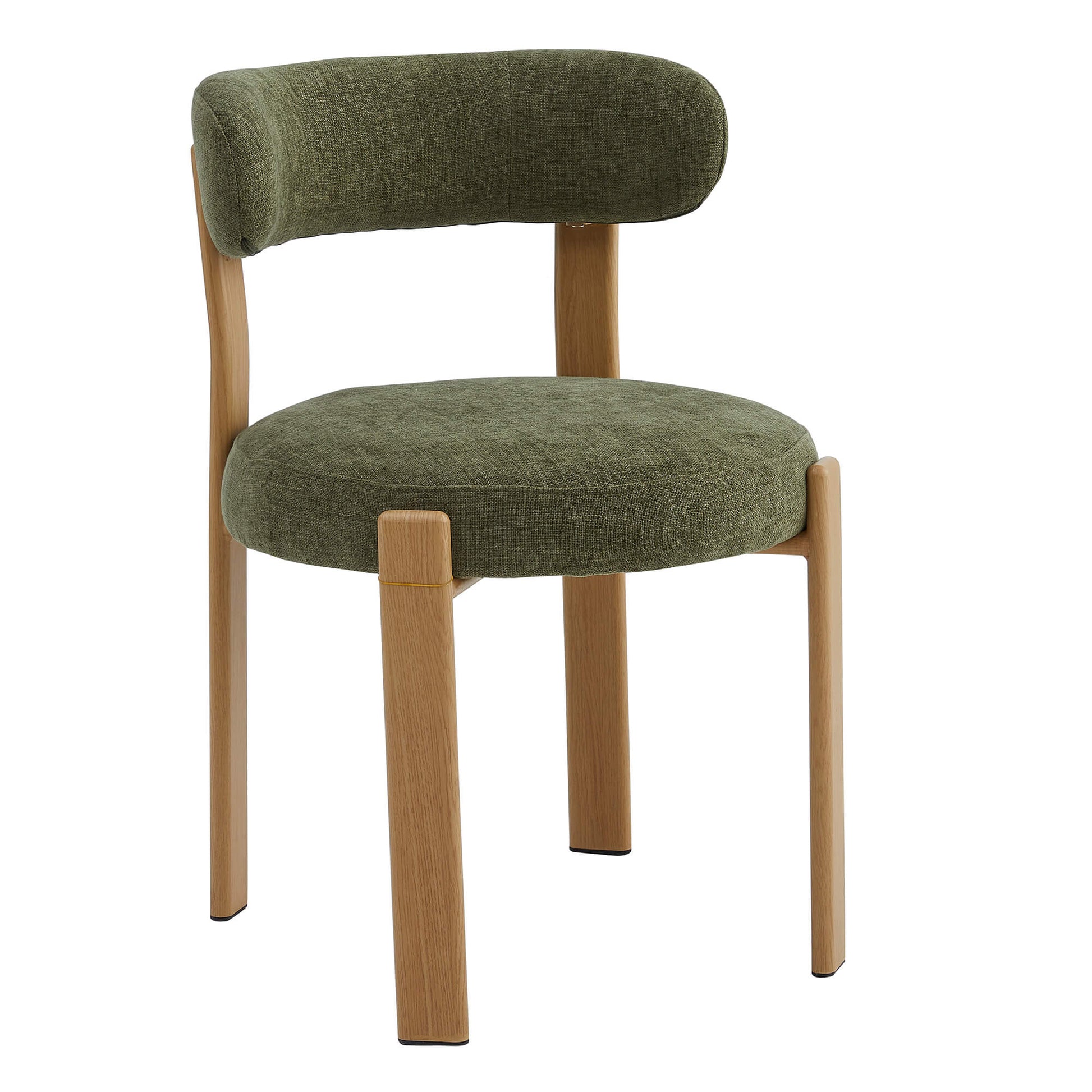 Montessa | Modern Metal Fabric Dining Chairs | Set Of 2 | Olive Natural