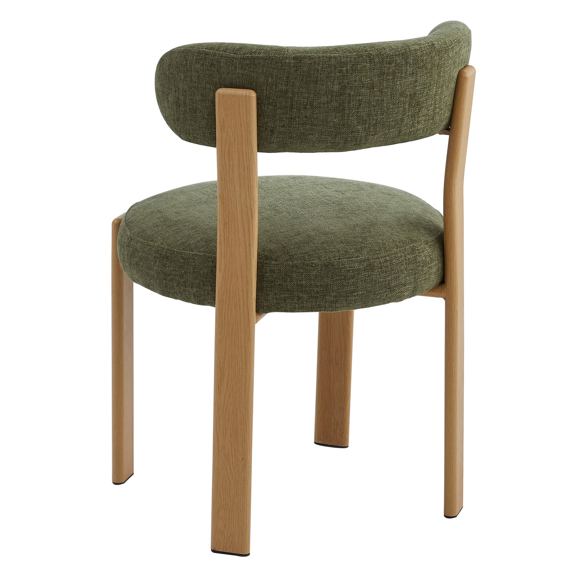 Montessa | Modern Metal Fabric Dining Chairs | Set Of 2 | Olive Natural