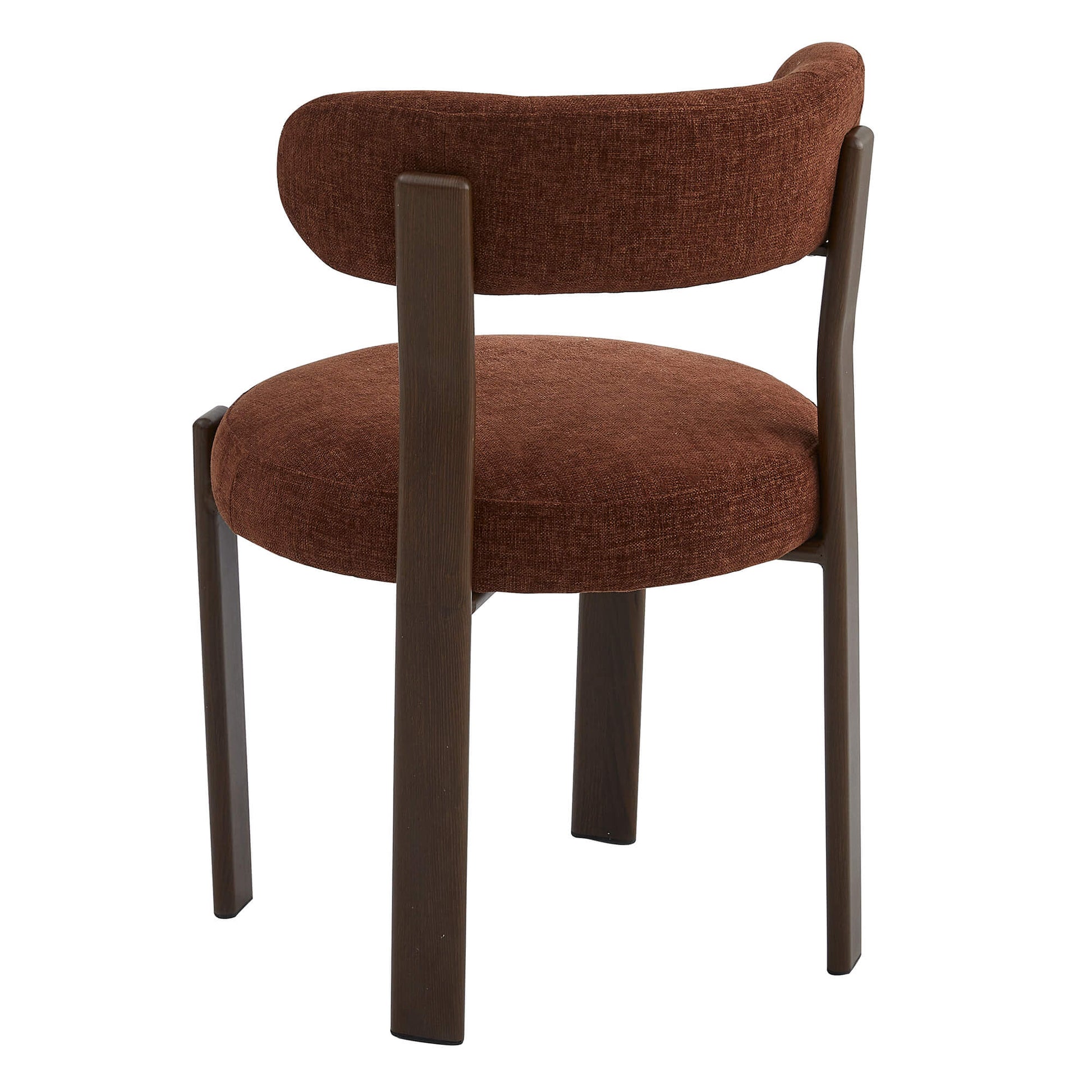 Montessa | Modern Metal Fabric Dining Chairs | Set Of 2 | Rust Walnut