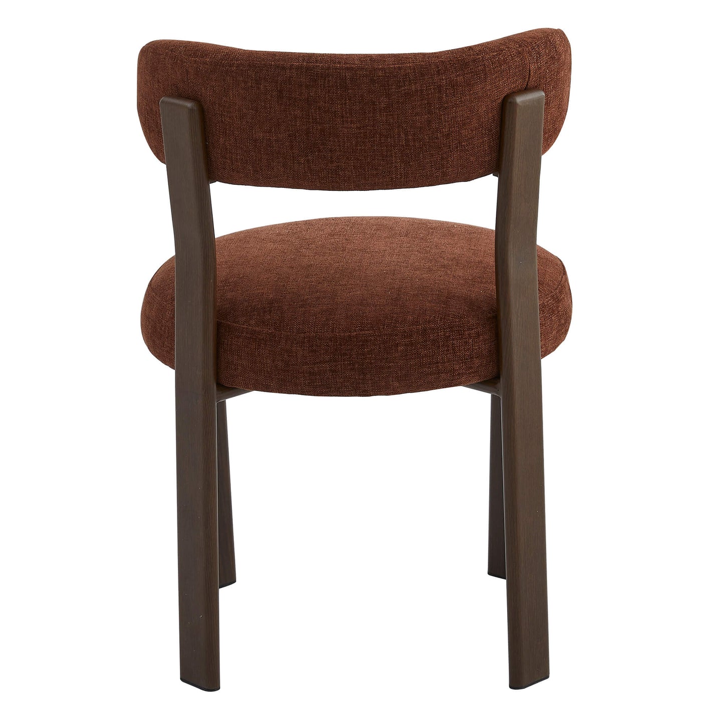 Montessa | Modern Metal Fabric Dining Chairs | Set Of 2 | Rust Walnut