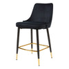 Montville | Version 1 | Modern Metal Velvet Bar Stools | Set Of 2
