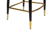 Montville | Version 1 | Modern Metal Velvet Bar Stools | Set Of 2