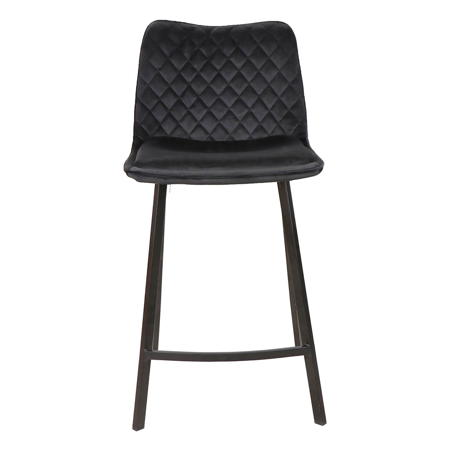 Montville | Version 3 | Modern Metal Velvet Bar Stools | Set Of 2