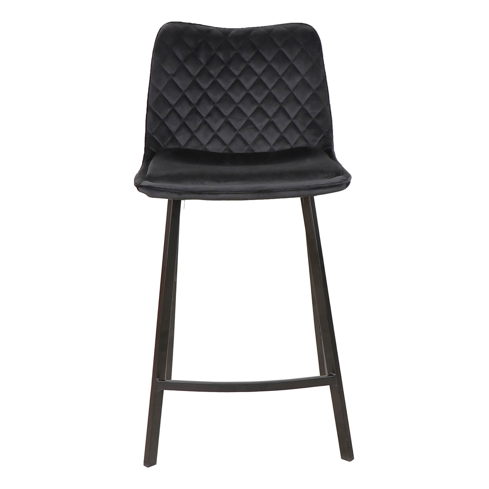 Montville | Version 3 | Modern Metal Velvet Bar Stools | Set Of 2