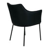 Morley | Contemporary Black Natural Fabric Dining Chair With Arms