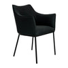 Morley | Contemporary Black Natural Fabric Dining Chair With Arms