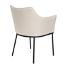 Morley | Contemporary Black Natural Fabric Dining Chair With Arms
