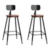 Moroak | Industrial Metal Wooden Bar Stools | Set Of 2