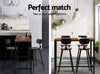Moroak | Industrial Metal Wooden Bar Stools | Set Of 2