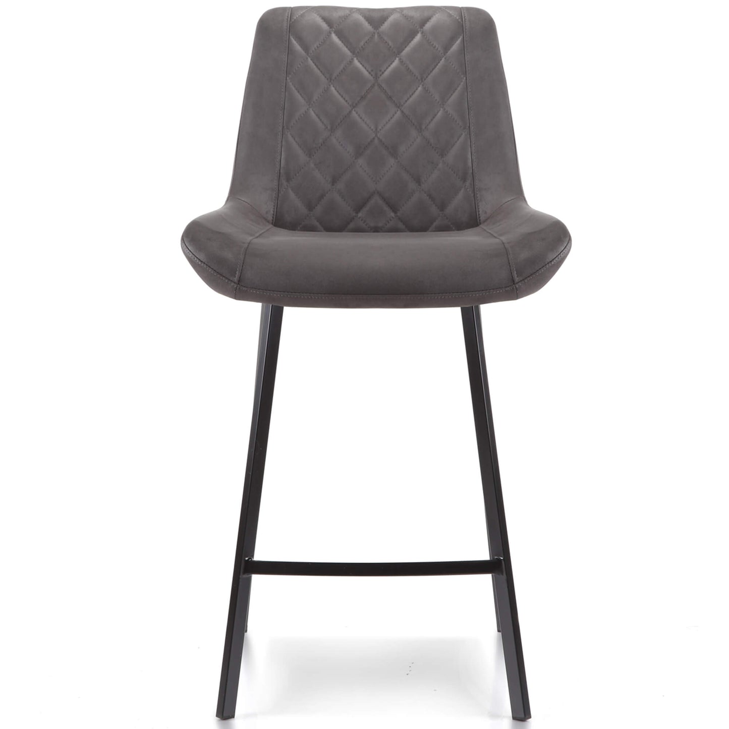 Murchison | Modern Ultra Suede Upholstered Bar Stools | Set Of 2 | Charcoal